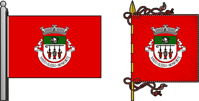 Bandeira e estandarte da freguesia de Santo Aleixo - Santo Aleixo civil parish, flag and banner Bandeira e estandarte da freguesia de Santo Aleixo - Santo Aleixo civil parish, flag and banner