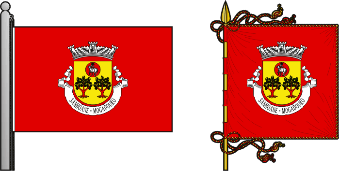 Bandeira e estandarte da antiga freguesia de Sanhoane - Sanhoane former civil parish, flag and banner