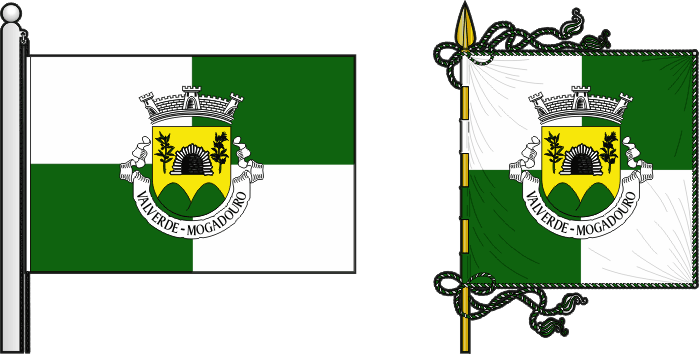 Bandeira e estandarte da antiga freguesia de Valverde - Valverde former civil parish, flag and banner