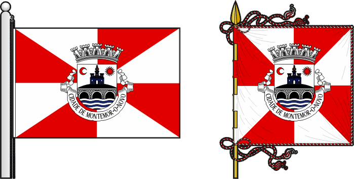 Bandeira e estandarte do município de Montemor-o-Novo - Montemor-o-Novo municipal flag and banner