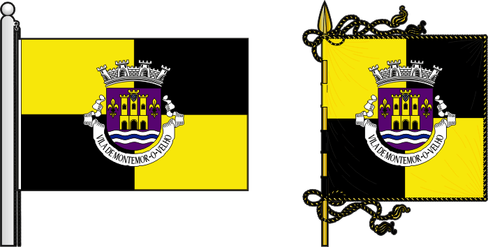 Bandeira e estandarte do município de Montemor-o-Velho - Montemor-o-Velho Municipality flag and banner