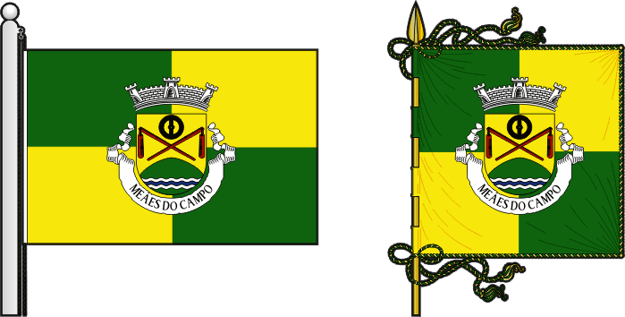 Bandeira e estandarte da freguesia de Meãs do Campo - Meãs do Campo civil parish, flag and banner
