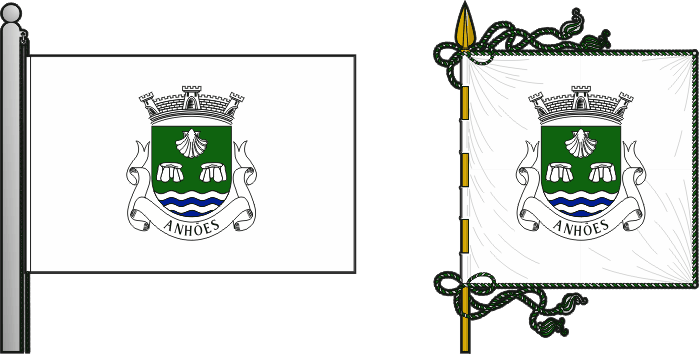 Bandeira e estandarte da antiga freguesia de Anhões - Anhões former civil parish, flag and banner