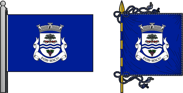 Bandeira e estandarte da antiga freguesia de Badim - Badim former civil parish, flag and banner