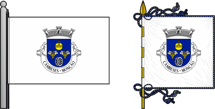 Bandeira e estandarte da freguesia de Cambeses - Cambeses civil parish, flag and banner