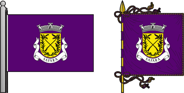 Bandeira e estandarte da antiga freguesia de Safara - Safara former civil parish, flag and banner