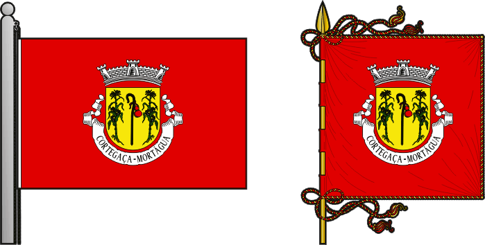 Bandeira e estandarte da antiga freguesia de Cortegaça - Cortegaça former civil parish, flag and banner