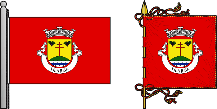 Bandeira e estandarte da antiga freguesia de Vila Jusã - Vila Jusã former civil parish, flag and banner