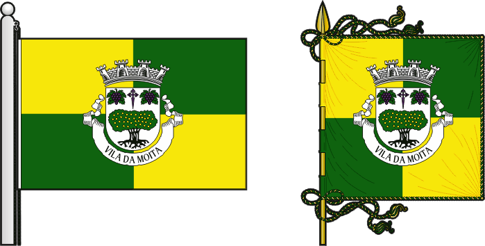 Bandeira e estandarte do Município da Moita - Moita municipal flag and banner