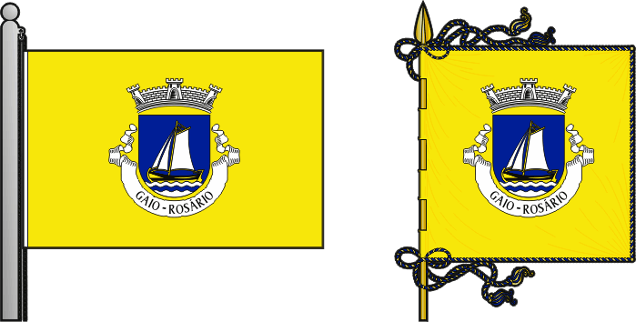 Bandeira e estandarte da antiga freguesia de Gaio-Rosário - Gaio-Rosário former civil parish, flag and banner