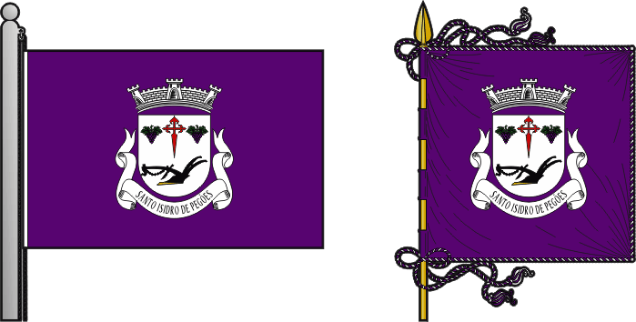 Bandeira e estandarte da antiga freguesia de Santo Isidro de Pegões - Santo Isidro de Pegões former civil parish, flag and banner