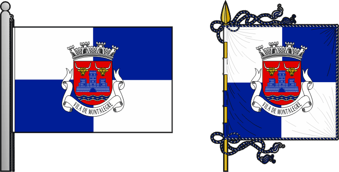 Bandeira e estandarte do Município de Montalegre - Montalegre municipal flag and banner