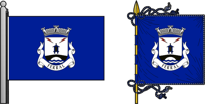 Bandeira e estandarte da freguesia de Ferral - Ferral civil parish, flag and banner Bandeira e estandarte da freguesia de Ferral - Ferral civil parish, flag and banner