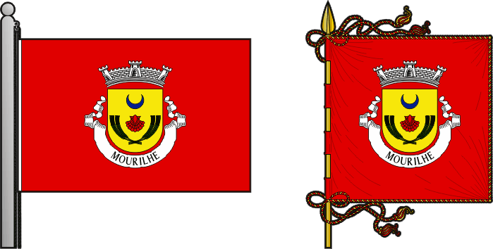 Bandeira e estandarte da antiga freguesia de Mourilhe - Mourilhe former civil parish, flag and banner