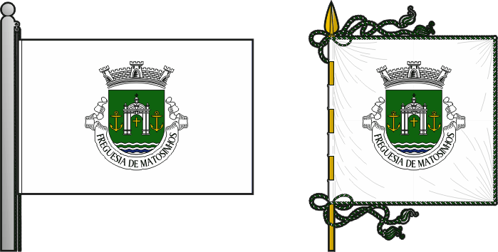 Bandeira e estandarte da antiga freguesia de Matosinhos - Matosinhos former civil parish, flag and banner