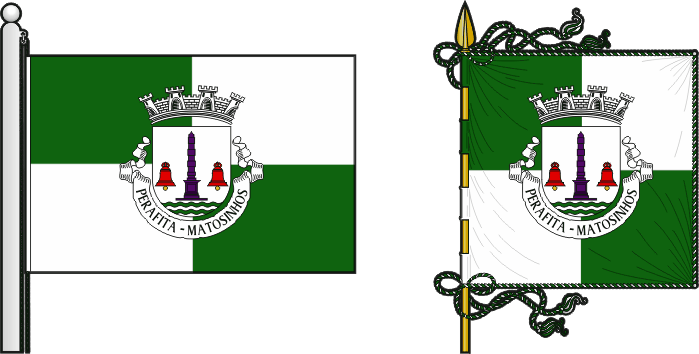 Bandeira e estandarte da antiga freguesia de Perafita - Perafita former civil parish, flag and banner