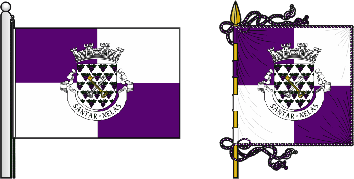 Bandeira e estandarte da antiga freguesia de Santar - Santar former civil parish, flag and banner