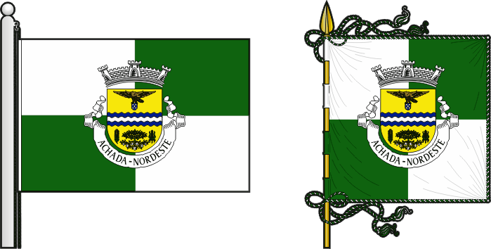 Bandeira e estandarte da freguesia de Achada - Achada civil parish, flag and banner