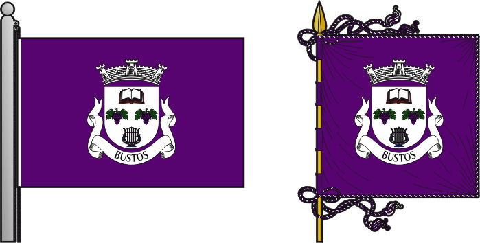 Bandeira e estandarte da antiga freguesia de Bustos - Bustos former civil parish, flag and banner