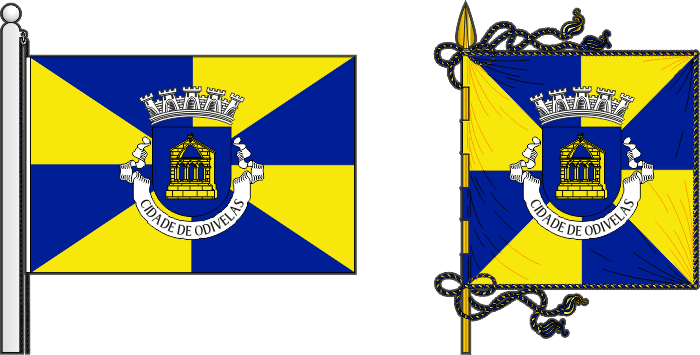 Bandeira e estandarte da freguesia de Odivelas - Odivelas civil parish, flag and banner