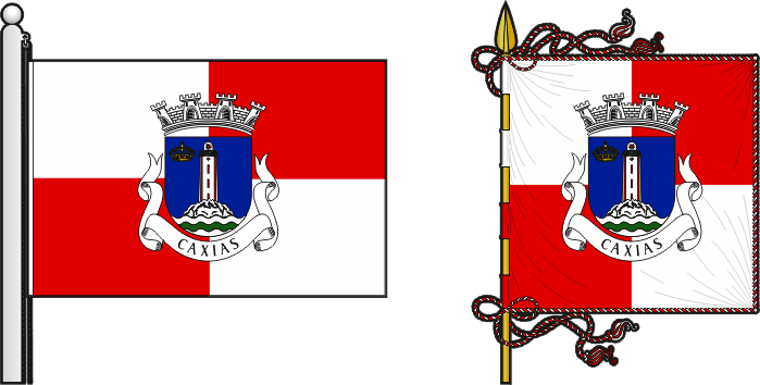 Bandeira e estandarte da antiga freguesia de Caxias - Caxias former civil parish, flag and banner