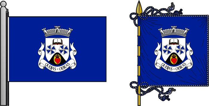 Bandeira e estandarte da antiga freguesia de Queijas - Queijas former civil parish, flag and banner