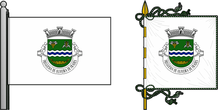 Bandeira e estandarte da antiga freguesia de Oliveira de Frades - Oliveira de Frades former civil parish, flag and banner