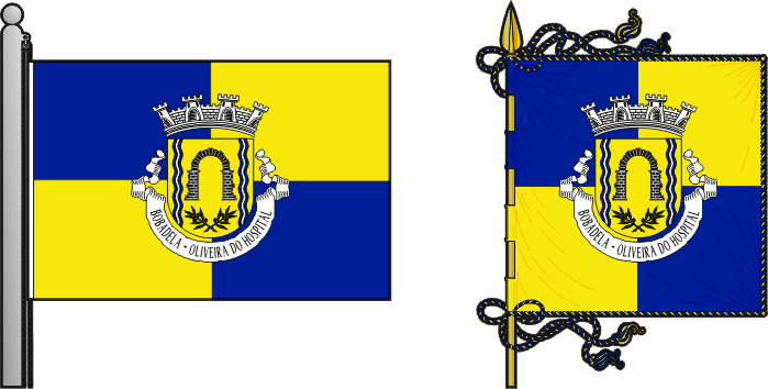 Bandeira e estandarte da freguesia de Bobadela - Bobadela civil parish, flag and banner