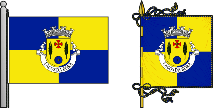 Bandeira e estandarte da antiga freguesia de Lagos da Beira - Lagos da Beira former civil parish, flag and banner
