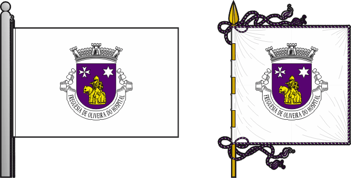 Bandeira e estandarte da antiga freguesia de Oliveira do Hospital - Oliveira do Hospital former civil parish, flag and banner