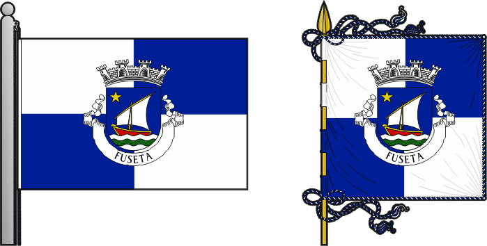 Bandeira e estandarte da antiga freguesia da Fuseta - Fuseta former civil parish, flag and banner