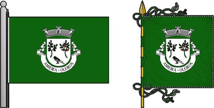 Bandeira e estandarte da antiga freguesia de Amieira - Amieira former civil parish, flag and banner