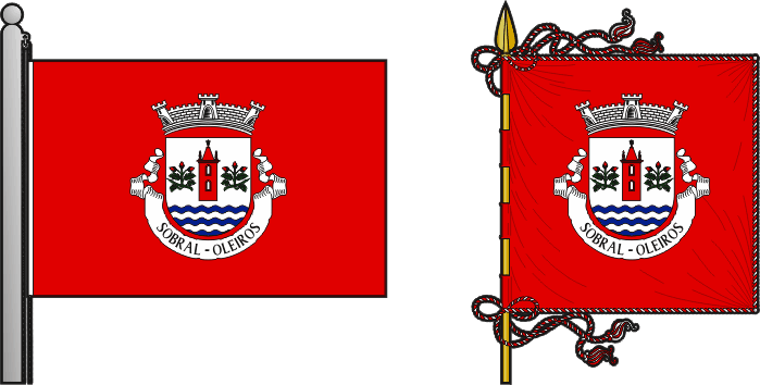 Bandeira e estandarte da freguesia de Sobral - Sobral civil parish, flag and banner Bandeira e estandarte da freguesia de Sobral - Sobral civil parish, flag and banner