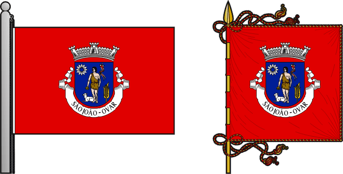 Bandeira e estandarte da antiga freguesia de São João - São João former civil parish, flag and banner