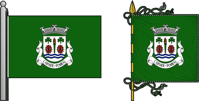 Bandeira e estandarte da freguesia de Carnide - Carnide civil parish, flag and banner