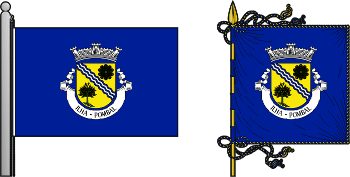 Bandeira e estandarte da antiga freguesia de Ilha - Ilha former civil parish, flag and banner