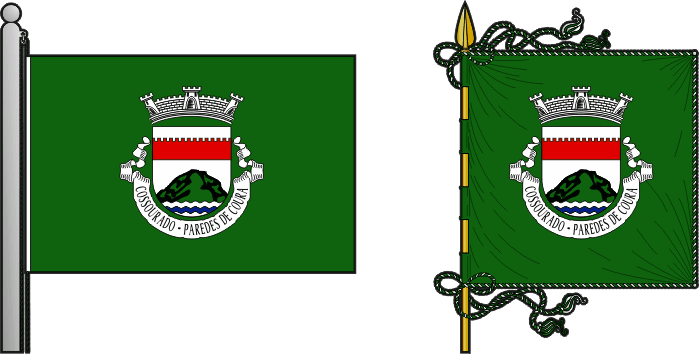 Bandeira e estandarte da antiga freguesia de Cossourado - Cossourado former civil parish, flag and banner