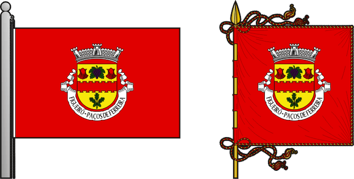 Bandeira e estandarte da freguesia de Figueiró - Figueiró civil parish, flag and banner Bandeira e estandarte da freguesia de Figueiró - Figueiró civil parish, flag and banner