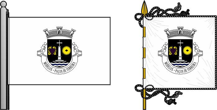 Bandeira e estandarte da antiga freguesia de Modelos - Modelos former civil parish, flag and banner