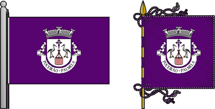 Bandeira e estandarte da antiga freguesia de Poceirão - Poceirão former civil parish, flag and banner Bandeira e estandarte da antiga freguesia de Poceirão - Poceirão former civil parish, flag and banner