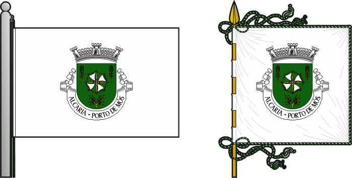 Bandeira e estandarte da antiga freguesia de Alcaria - Alcaria former civil parish, flag and banner Bandeira e estandarte da antiga freguesia de Alcaria - Alcaria former civil parish, flag and banner