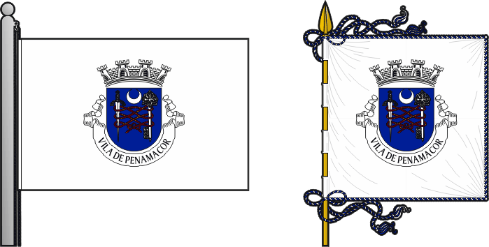 Bandeira e estandarte do Município de Penamacor - Penamacor municipal flag and banner