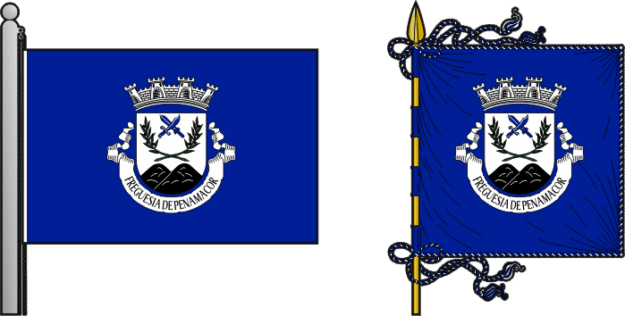 Bandeira e estandarte da freguesia de Penamacor - Penamacor civil parish, flag and banner