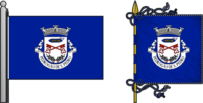 Bandeira e estandarte da antiga freguesia de Pedrógão de São Pedro - Pedrógão de São Pedro former civil parish, flag and banner