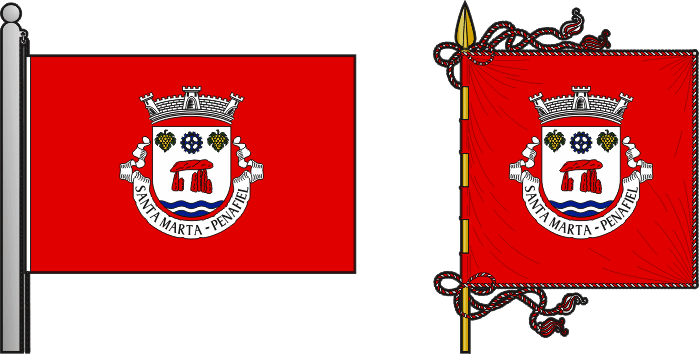 Bandeira e estandarte da antiga freguesia de Santa Marta - Santa Marta former civil parish, flag and banner