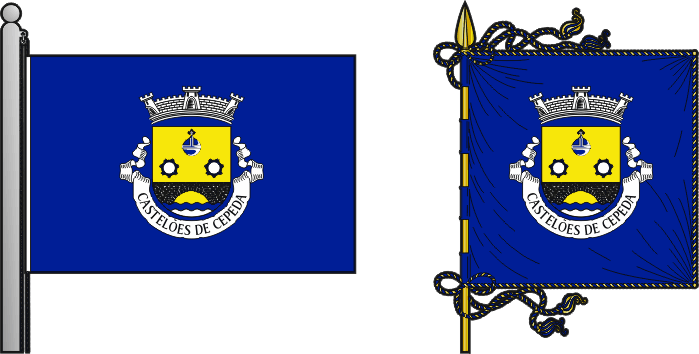 Bandeira e estandarte da antiga freguesia de Castelões de Cepeda - Castelões de Cepeda former civil parish, flag and banner