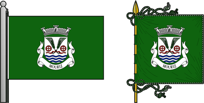 Bandeira e estandarte da antiga freguesia de Mouriz - Mouriz former civil parish, flag and banner Bandeira e estandarte da antiga freguesia de Mouriz - Mouriz former civil parish, flag and banner