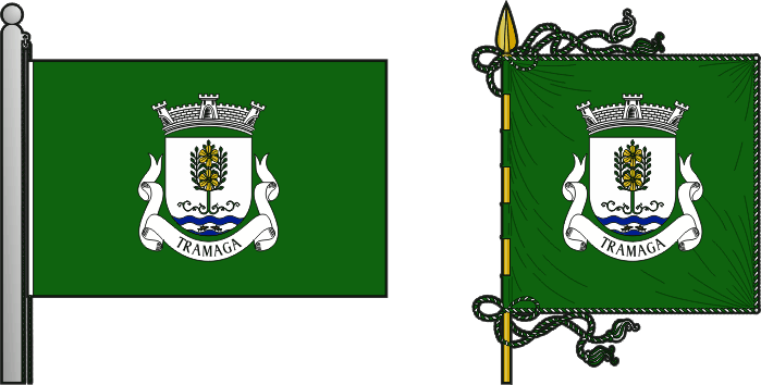 Bandeira e estandarte da antiga freguesia de Tramaga - Tramaga former civil parish, flag and banner Bandeira e estandarte da antiga freguesia de Tramaga - Tramaga former civil parish, flag and banner