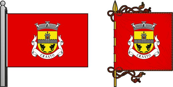 Bandeira e estandarte da antiga freguesia de Crasto - Crasto former civil parish, flag and banner