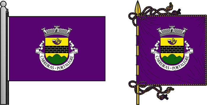 Bandeira e estandarte da antiga freguesia de Carreiras - Carreiras former civil parish, flag and banner